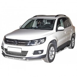 Защита ПОРОГОВ «Труба с проступью» d76 Volkswagen TIGUAN КРАШ. (арт. 1805 K)