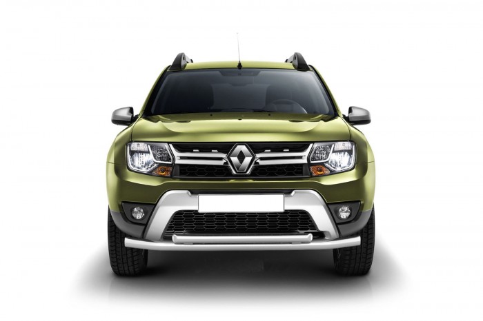 Защита переднего бампера двойная Ø63/51мм (НПС) RENAULT Duster 2016- / NISSAN Terrano 2014- (RDU220202)