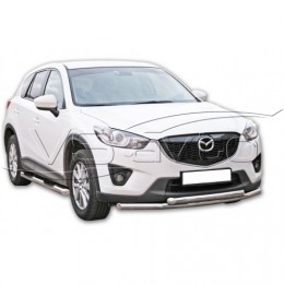 Защита ПЕРЕДА «Труба двойная» d63.5 Mazda CX-5 НЕРЖ арт 1738 Н