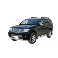 Защита ПОРОГОВ с алюм. лист. d63,5 Nissan Pathfinder RS НЕРЖ