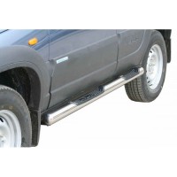 Пороги «Труба с проступью» нерж. (d.76) 2123 «Шеви» RS, Niva Travel (арт. 0227RS)