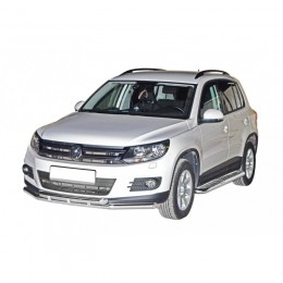 Защита ПОРОГОВ с алюм. листом d63,5 Volkswagen TIGUAN КРАШ. (арт. 1806 K)