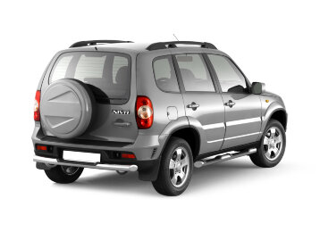Защита заднего бампера с накладкой Ø63мм (НПС) CHEVROLET Niva 2009-2020/ LADA Niva 2020- (LNV220103)