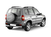 Защита заднего бампера с накладкой Ø63мм (НПС) CHEVROLET Niva 2009-2020/ LADA Niva 2020- (LNV220103)