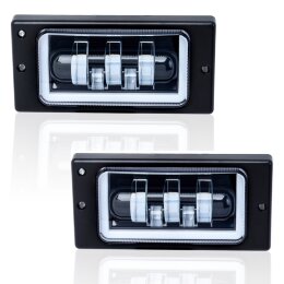 Светодиодные противотуманные фары "SAL-MAN" (5 полос, 50W) для ВАЗ 2110-2112, 2113-2115, Chevrolet Niva (дорестайлинг)