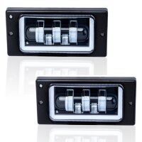 Светодиодные противотуманные фары "SAL-MAN" (5 полос, 50W) для ВАЗ 2110-2112, 2113-2115, Chevrolet Niva (дорестайлинг)