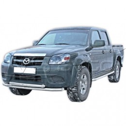 Защита ПЕРЕДА «Труба двойная» d76 Mazda BT-50 pickup НЕРЖ арт 1743 Н