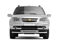 Защита переднего бампера двойная Ø63/51мм (НПС) LADA NIVA Travel 2021-/ LADA NIVA 2020-/ CHEVROLET Niva 2009-2020 (LNT-21-220201.00)