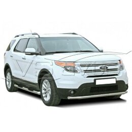 Защита ПЕРЕДА «Труба» (d63,5) Ford EXPLORER (арт. 1748 К)