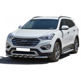 Пороги «БУМЕР» алюминиевые с резинкой Hyundai Grand Santa-Fe (арт. 1852)
