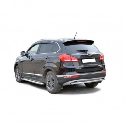 ПОРОГИ c алюм. накладками, нерж. (d63,5) Chery TIGGO 5 (арт. 2016 H)