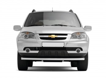 Защита переднего бампера одинарная Ø63мм (НПС) CHEVROLET Niva 2009-2020 / LADA Niva 2020- (LNV220204)