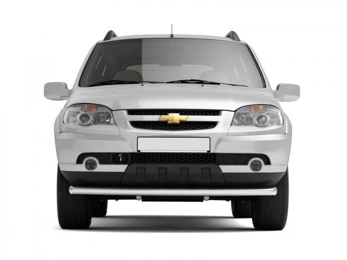 Защита переднего бампера одинарная Ø63мм (НПС) CHEVROLET Niva 2009-2020 / LADA Niva 2020- (LNV220204)