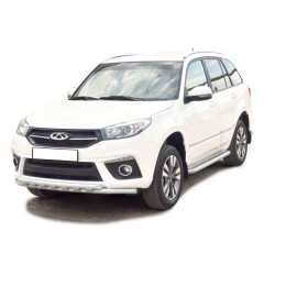 Пороги c алюм. накладками (d63,5) Chery TIGGO 3 (арт. 1999 K)