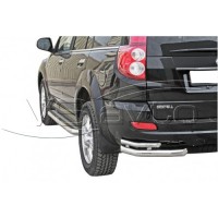 Защита ЗАДН. БАМПЕРА «Уголки двойные» (d63,5) GREAT WALL Hover H5 (арт. 1710 К)