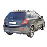 Защита ЗАДНЕГО БАМПЕРА «Уголки» нерж. (d63,5) OPEL ANTARA (арт. 0689 Н)