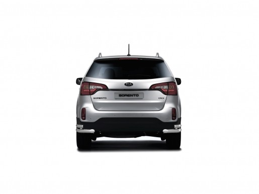 Защита заднего бампера двойная угловая Ø63/51мм (НПС) KIA Sorento 2014-2020 (06020302)
