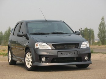 Бампер передний Тюнинг "Renault Logan Power DM F2" (под окраску)