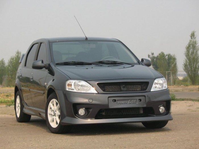 Бампер передний Тюнинг "Renault Logan Power DM F2" (под окраску)