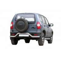 Защита заднего бампера "Волна с проступью" нерж. (d63.5) 2123 "Шеви" (арт. 0239RS) 