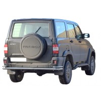 Защита заднего бампера «Труба с уголками» (d63.5), УАЗ ПАТРИОТ (арт. 0467)