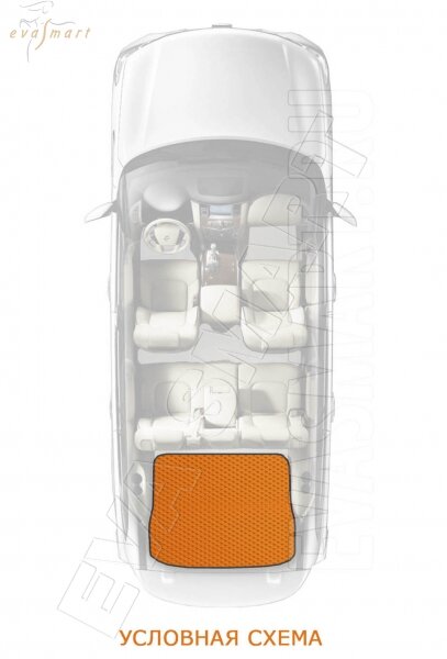 Коврик в багажник EVA на Kia Soul (с 2008 по 2014 г.в.)