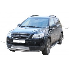 ПОРОГИ c алюм. накладками d63,5 CHEVROLET CAPTIVA НЕРЖ.2007 - 2012 арт 1692 Н
