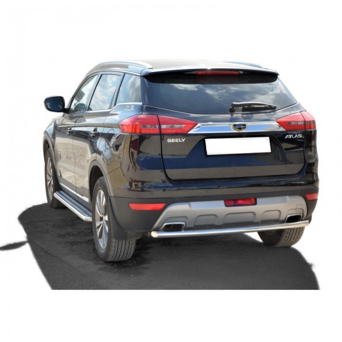 Защита заднего бампера «Труба», нерж. (d.51) GEELY ATLAS (арт. 2053 H)