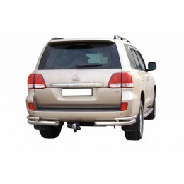 Защита ЗАДНЕГО БАМПЕРА «Уголки двойные» нерж. (d.76) TOYOTA Land Cruiser 200 (арт. 0662 H)