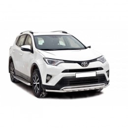 Защита ПЕРЕДА «Труба двойная» нерж. (d51/51) Toyota RAV4 RS (арт. 1906 H)