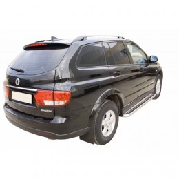 Пороги c алюм. накладками (d63,5) SSANGYONG KYRON (арт. 0669 К)