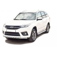 Защита переда «Труба двойная» нерж. (d.51) Chery TIGGO 3 (арт. 1997 H)