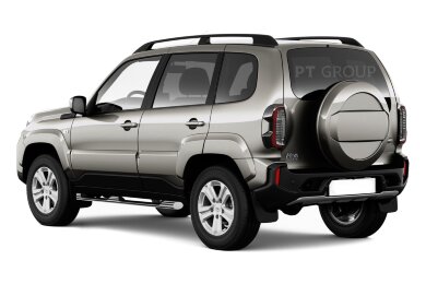 Защита порогов с накладками Ø76мм (НПС) LADA NIVA Travel 2021-/ LADA NIVA 2020-/CHEVROLET Niva 2009-2020 (LNT-21-220324.00)