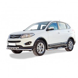 ПОРОГИ «Труба с проступью» (d.76) Chery TIGGO 5 (2014-2015) (арт. 1834 K)