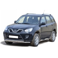Защита ПЕРЕДА «Труба двойная» нерж. (d.51) Chery TIGGO t11 FL (арт. 1839 H)