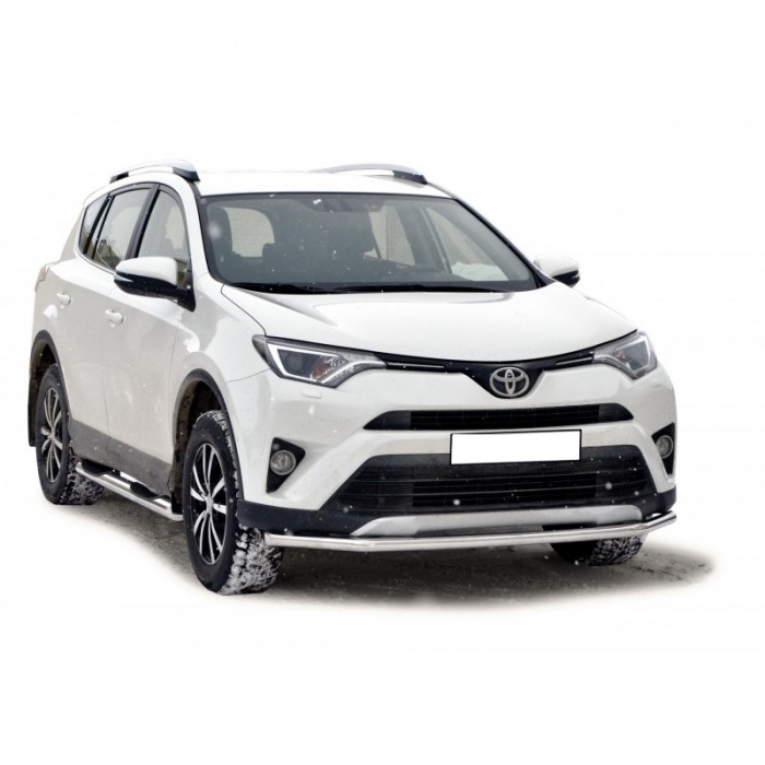 Защита ПЕРЕДА «Труба» нерж. (d.51) Toyota RAV4 RS (арт. 1907 H)