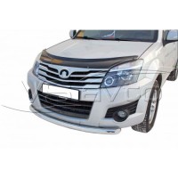 Защита ПЕРЕДА«Труба» нерж. (d.63,5) GREAT WALL Hover H3 (арт. 0676 Н)