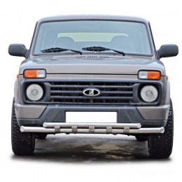 Защита переда «Труба двойная» d51/63,5 Urban 4x4 нерж. (арт. 1319)
