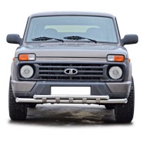 Защита переда «Труба двойная» d51/63,5 Urban 4x4 нерж. (арт. 1319)