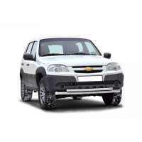Защита переда «Труба двойная, без коробочек» нерж. (d51/d63.5) 2123«Шеви» (арт. 0255RS)