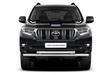 Защита переднего бампера двойная Ø63/63мм (НПС) TOYOTA LAND CRUISER PRADO 150 2017- (TPR220202)