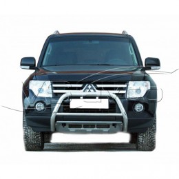 Защита ПЕРЕДЕГО БАМПЕРА «Низкая» нерж. (d63,5) MITSUBISHI Pajero IV (арт. 0611 Н)