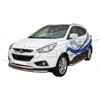 Защита ПОРОГОВ с алюм. листом (d63,5) HYUNDAI IX35 (арт. 1629 К)