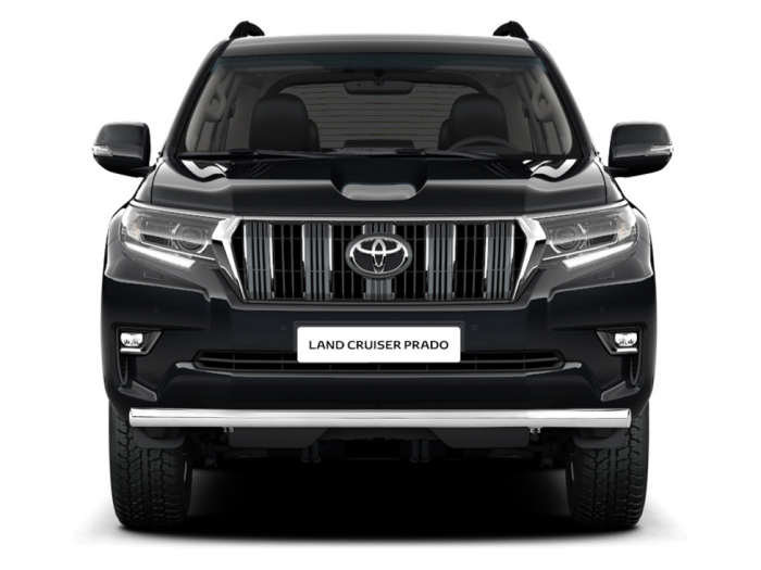 Защита переднего бампера одинарная Ø63мм (НПС) TOYOTA LAND CRUISER PRADO 150 2017- (TPR220207)