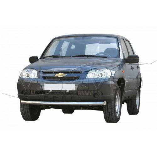 Защита переда "ТРУБА" нерж. (d63.5) 2123 "Шеви" (арт. 0235RS)