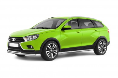 Защита порогов прямая 51 мм (НПС) LADA Vesta SW Cross 2017- (LSC220301)