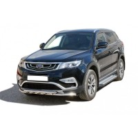 Пороги «БУМЕР» алюминиевые с резинкой GEELY ATLAS (арт. 2052)