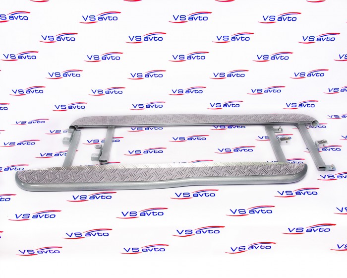 Пороги с алюминиевым листом с перегибом, 2123 "Шеви" RS, Niva Travel (арт. 0152RS) 