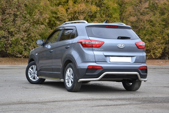 Защита заднего бампера Ø51мм "Волна" (НПС) HYUNDAI Creta 2016-2020 (HCR-16-220109.00)