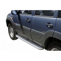 Пороги с алюминиевым листом, ВАЗ 2123 "Шеви" RS, Niva Travel (арт. 0153RS) 